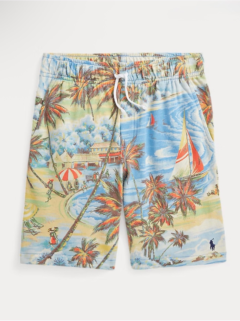 Polo by Ralph Lauren Boys Tropical-Print Spa Terry Short - Size L (14-16)